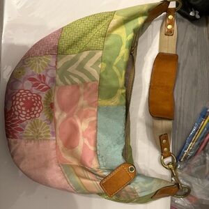Vintage Coach Multicolor Patchwork Hobo Bag